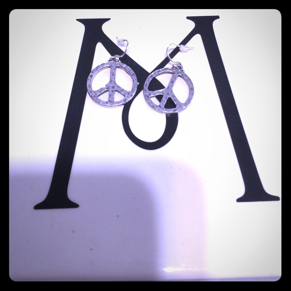 Lucky brand peace earrings